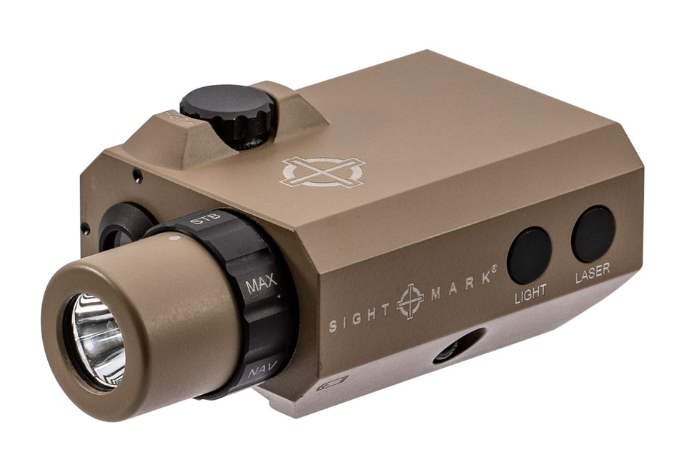 Sightmark SM25012DE LoPro Mini Combo Flashlight and Green Laser Sight Dark Earth 300 Lumens White LED