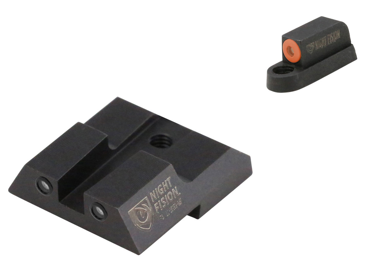 Night Fision CZU076003OGZG Tritium Night Sights For CZ-USA Green Tritium Orange Outline Front Sight-Green Tritium Black Outline Rear Sight CZ P-07/P-09
