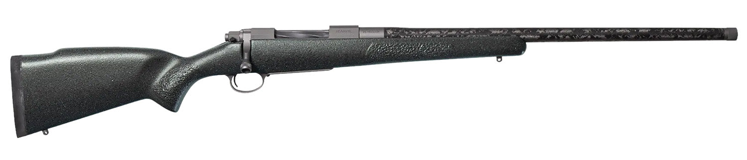 Nosler 47148 M48 Mountain Carbon 6.5 Creedmoor 4+1 24" Carbon Fiber Wrapped Barrel, Tungsten Gray Cerakote Metal Finish, Granite Green Mountain Hunter Stock