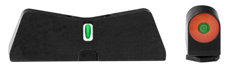 XS Sights GL0010S5N DXT2 Big Dot Night Sights fits Glock Black | Green Tritium Orange Outline Front Sight Green Tritium White Outline Bar Rear Sight