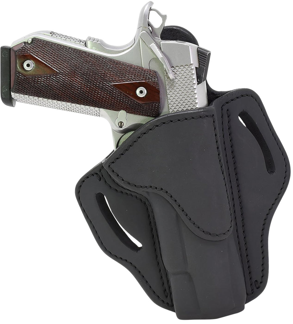 1791 Gunleather BH1SBLR BH1 OWB 01 Stealth Black Leather Belt Slide Fits 4-5" 1911