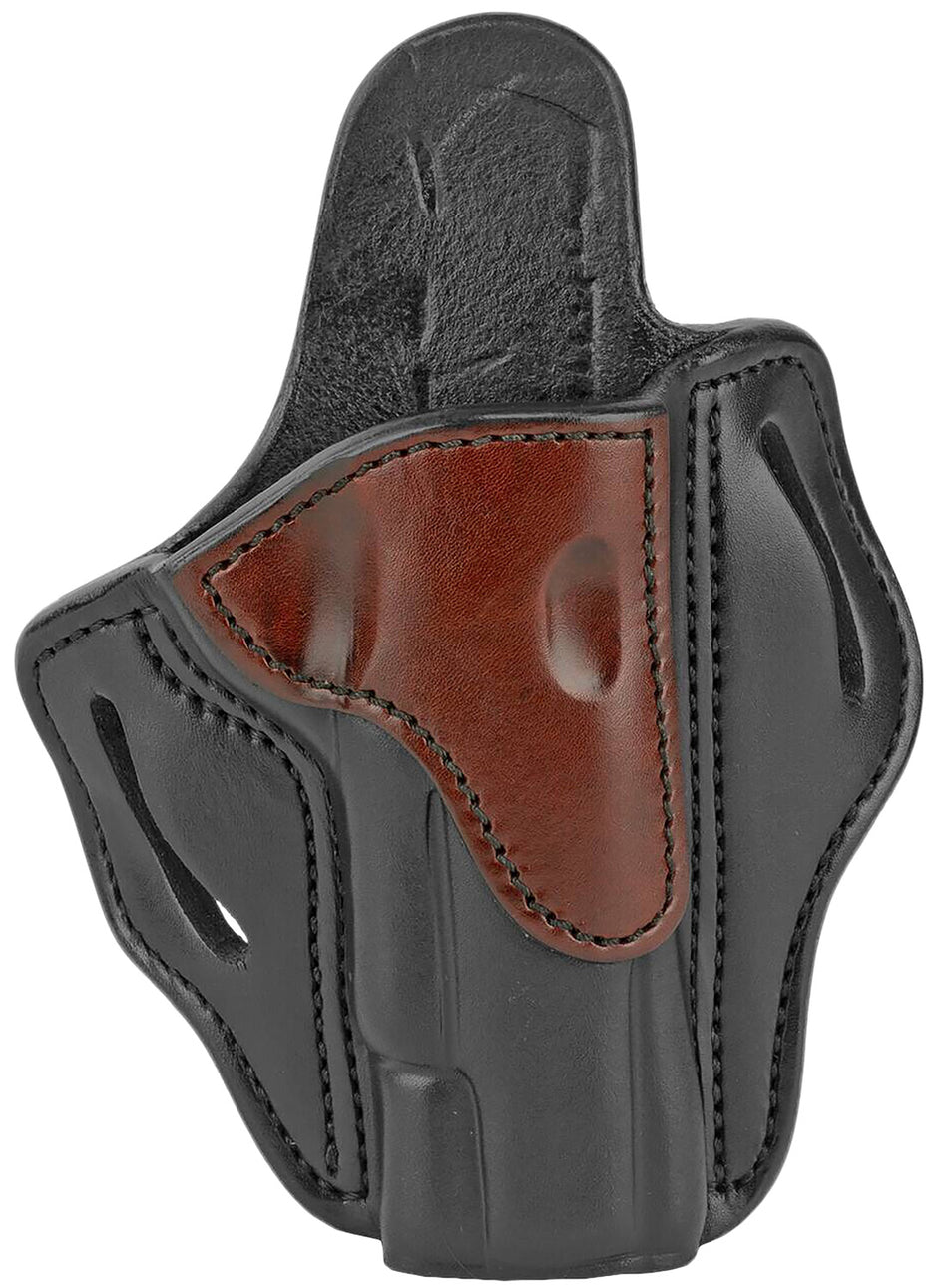 1791 Gunleather BH1BLBR BH1 OWB 01 Brown on Black Leather Belt Slide Fits 4-5" 1911