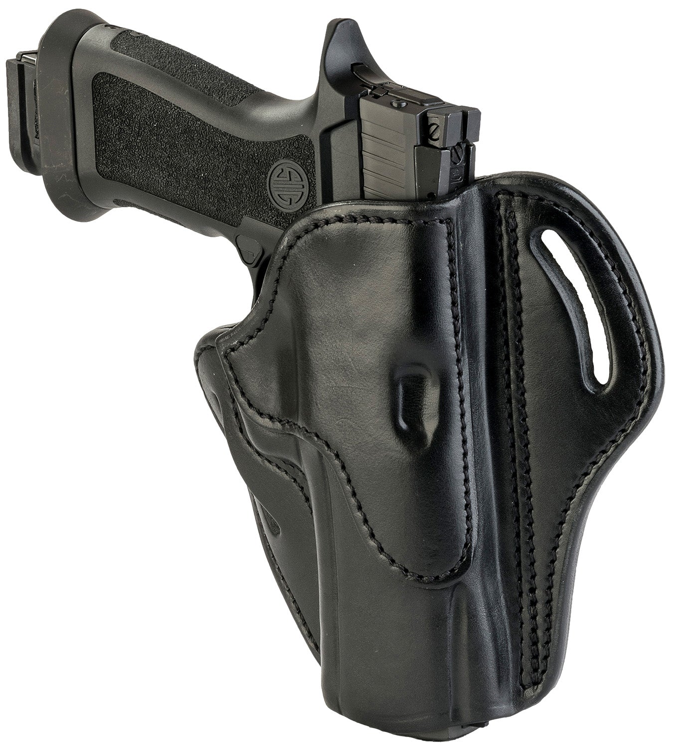 1791 Gunleather BH24SBLR BH2.4 OWB 2.4 Stealth Black Leather Belt Slide Fits Walther PPQ/Sig P320/Springfield XD-M