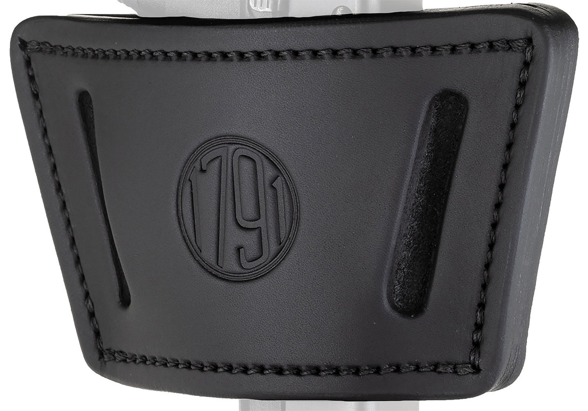 1791 Gunleather UIWXSBLA UIW Max IWB/OWB Black Leather Belt Clip Fits Most Mid-Large Frame Autos with Rail, Laser & Light Ambidextrous