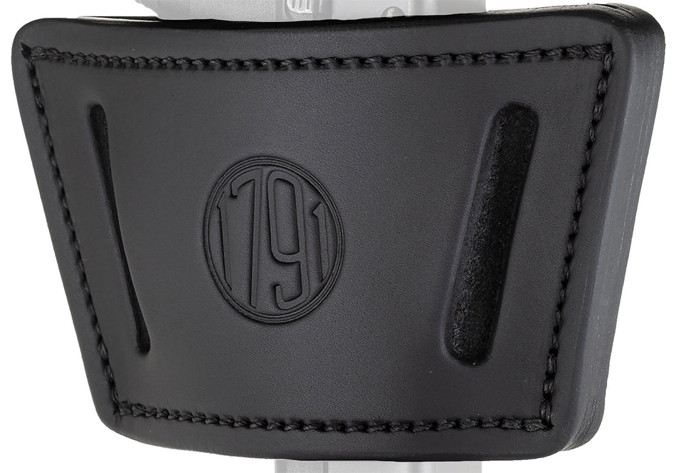 1791 Gunleather UIWXSBLA UIW Max IWB/OWB Black Leather Belt Clip Fits Most Mid-Large Frame Autos with Rail, Laser & Light Ambidextrous