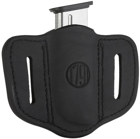 1791 Gunleather MAG11SBLA MAG1.1 Single Mag Holster Stealth Black Leather Belt Slide Compatible w/ Single Stack Ambidextrous