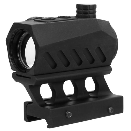 TacFire RD011 Dual Illuminated Red Dot Black Anodized 1 x 20 mm 4 MOA Red/Green Dot Features Riser Mount