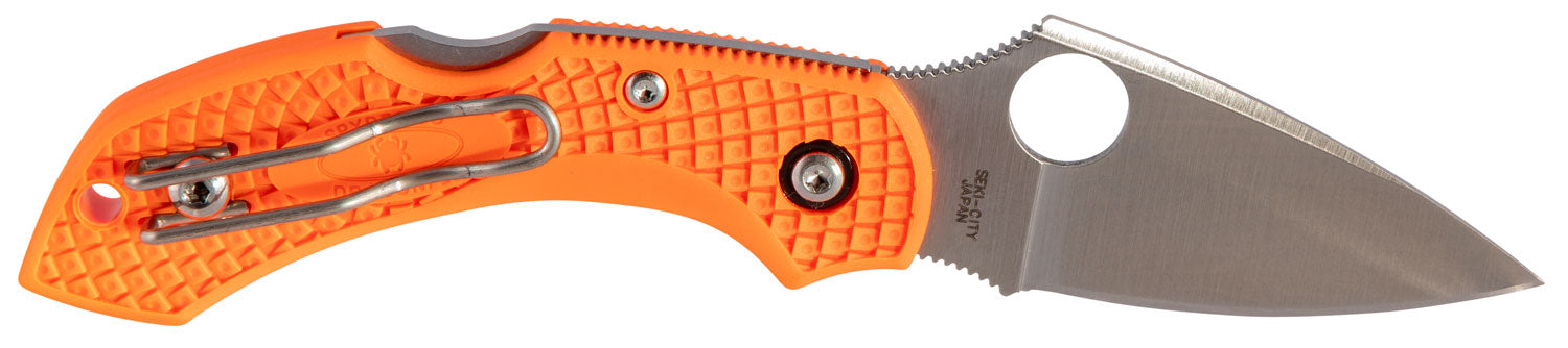 Spyderco C28POR2 Dragonfly 2 2.30" Folding Drop Point Plain VG-10 SS Blade Orange FRN Handle Includes Pocket Clip
