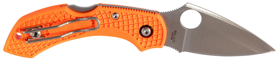 Spyderco C28POR2 Dragonfly 2 2.30" Folding Drop Point Plain VG-10 SS Blade Orange FRN Handle Includes Pocket Clip
