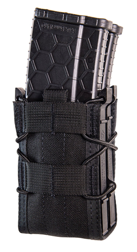 High Speed Gear 112R00BK TACO X2R Mag Pouch Double Black Nylon MOLLE Compatible w/ Rifle