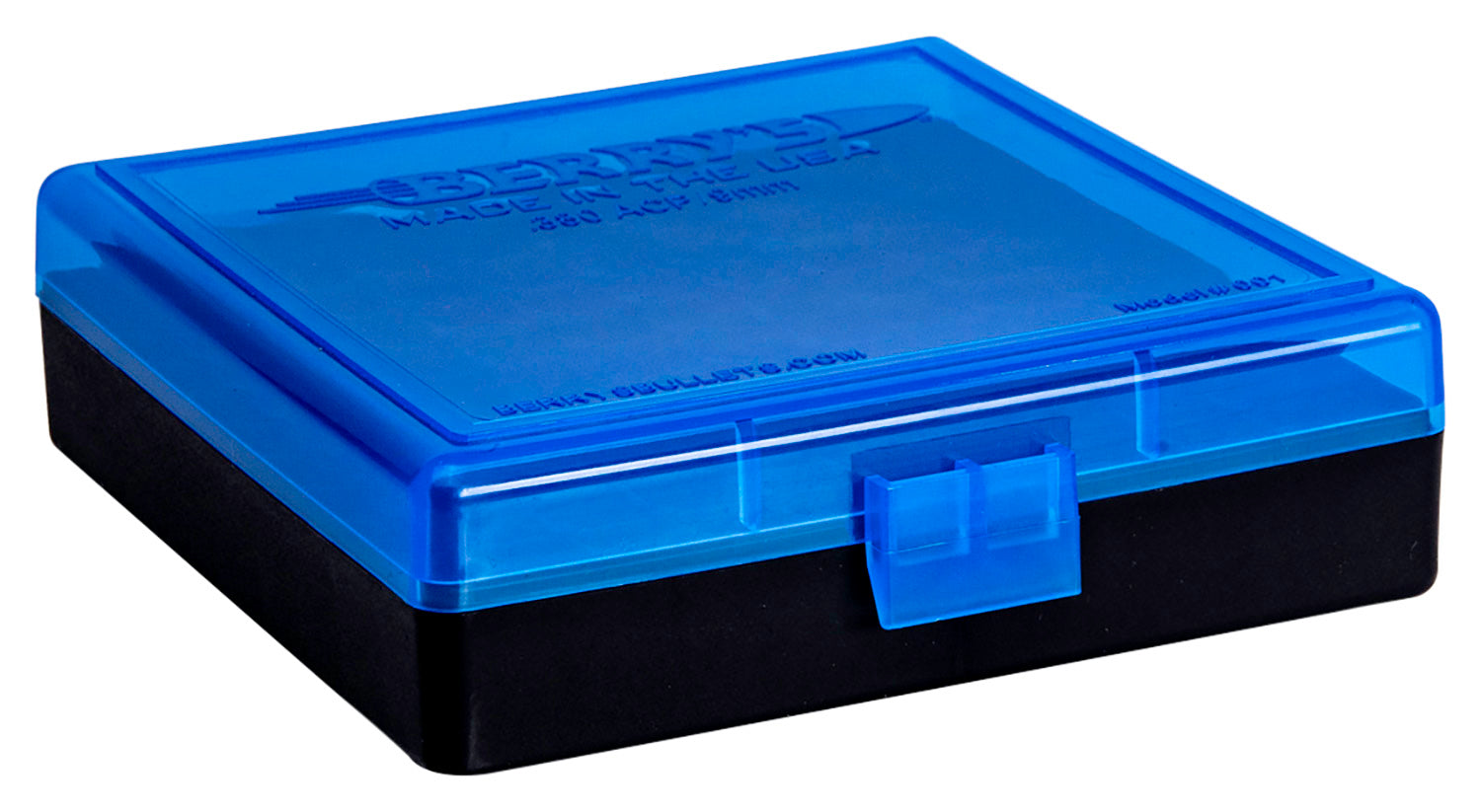 Berry's 69874 Ammo Box 9mm/380ACP Blue/Black Polypropylene 100rd