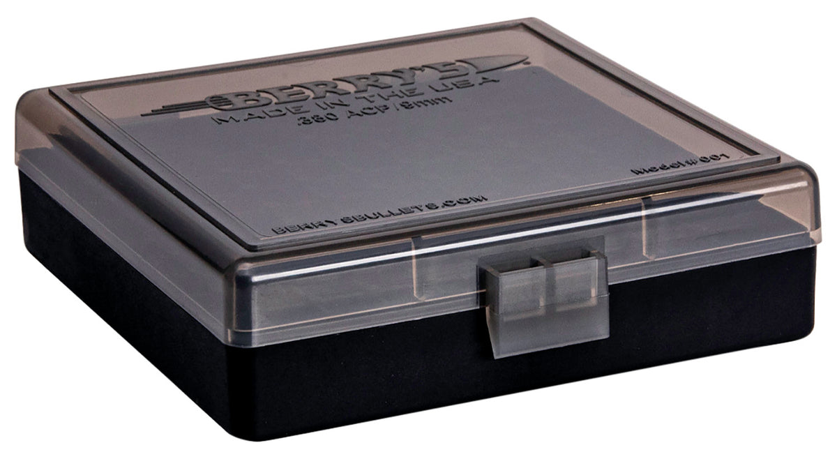 Berry's 41236 Ammo Box 9mm/380ACP Smoke/Black Polypropylene 100rd