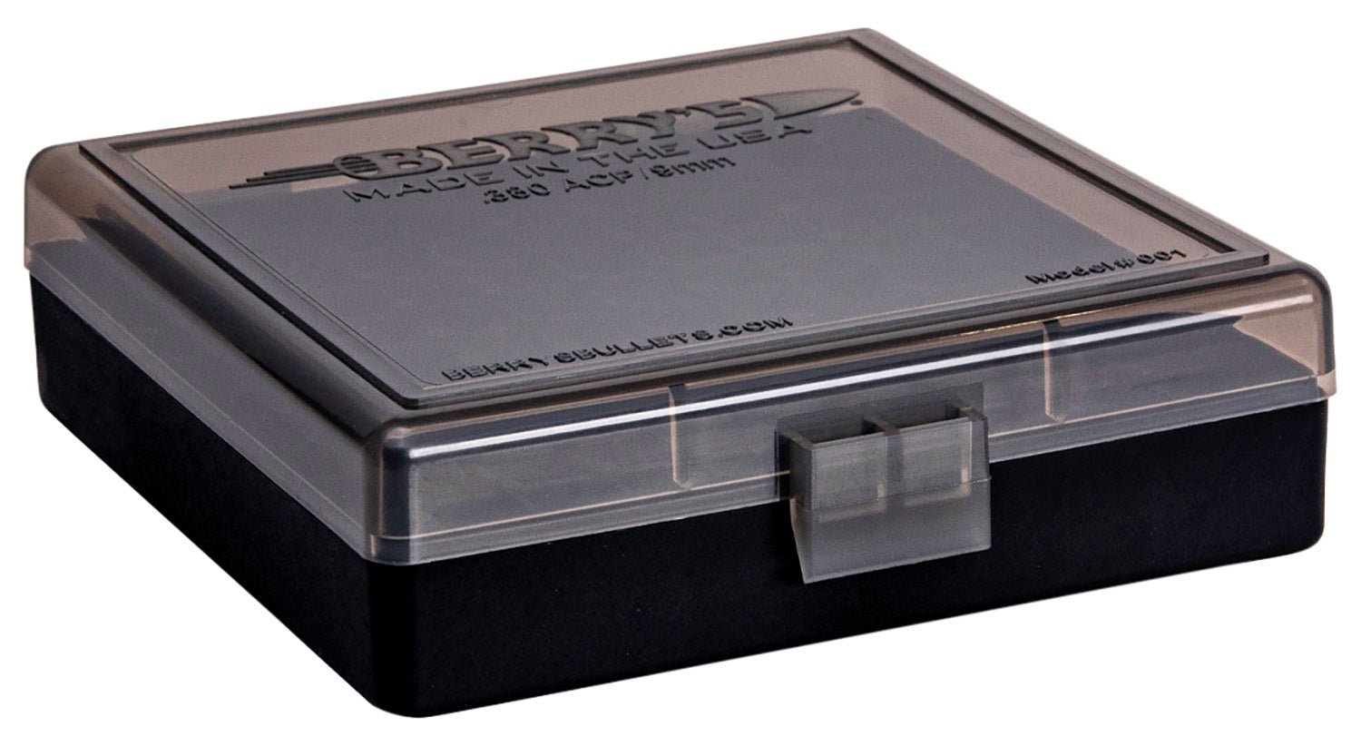 Berry's 41236 Ammo Box 9mm/380ACP Smoke/Black Polypropylene 100rd