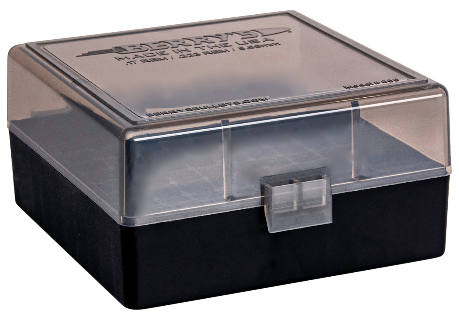 Berry's 11664 Ammo Box 223Rem/5.56NATO Smoke/Black Polypropylene 100rd