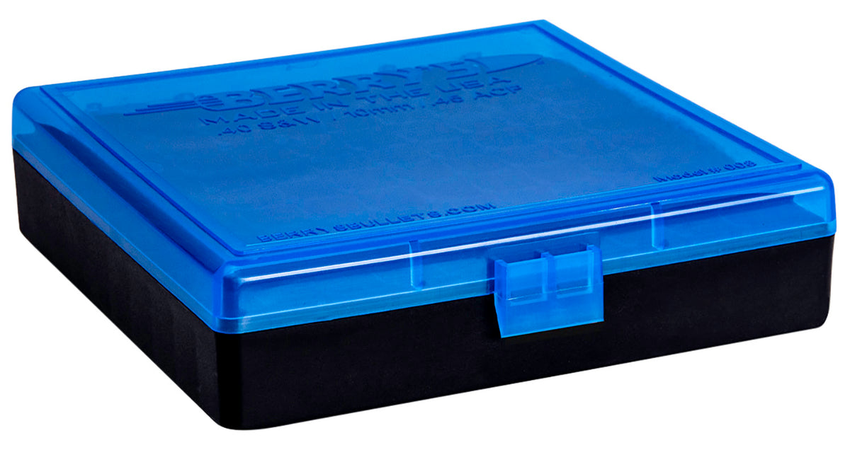 Berry's 67789 Ammo Box 40S&W/45ACP Blue/Black Polypropylene 100rd
