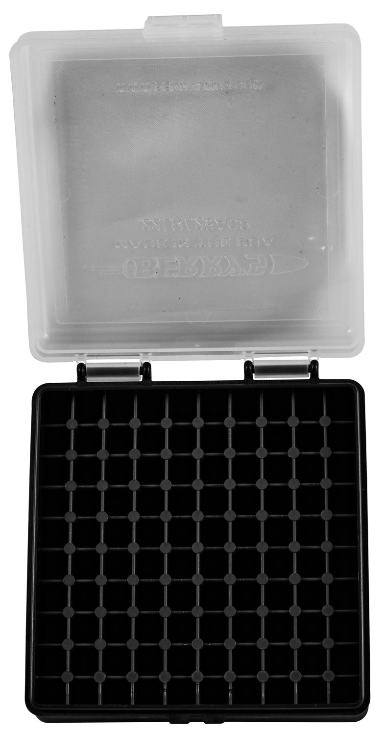 Berry's 63600 Ammo Box 22LR Clear/Black Polypropylene 100rd