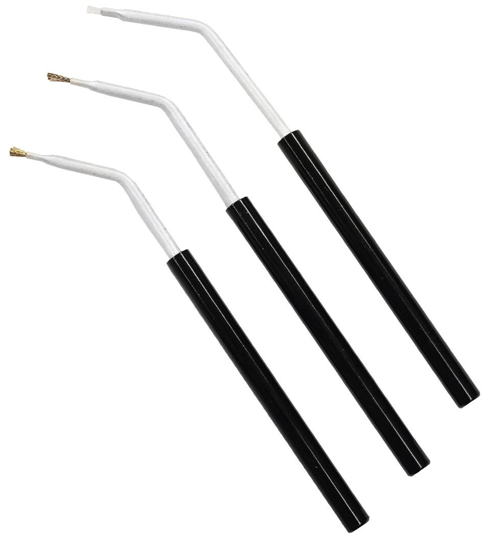 Birchwood Casey 41108 Angled Cleaning Brushes Bronze/Nylon/Stainless Steel Bristles 3 Pack