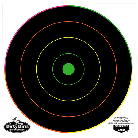 Birchwood Casey 35820 Dirty Bird 8" Bullseye Tagboard Hanging Pistol/Rifle Black/Green 20 Per Pkg