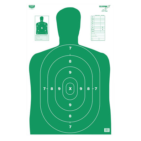 Birchwood Casey 37015 EZE-Scorer Silhouette Paper Hanging 23" x 35" Green 5 Pack