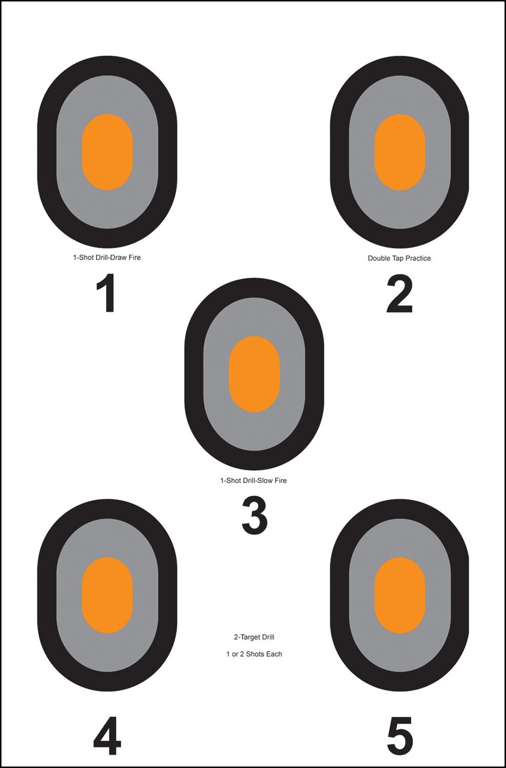 Action Target 530OC100 Bullseye Bullseye Paper 23" x 35" Multi-Color 100 Per Box