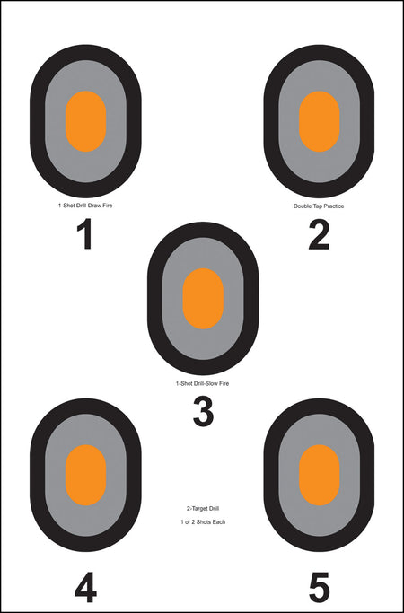 Action Target 530OC100 Bullseye Bullseye Paper 23" x 35" Multi-Color 100 Per Box