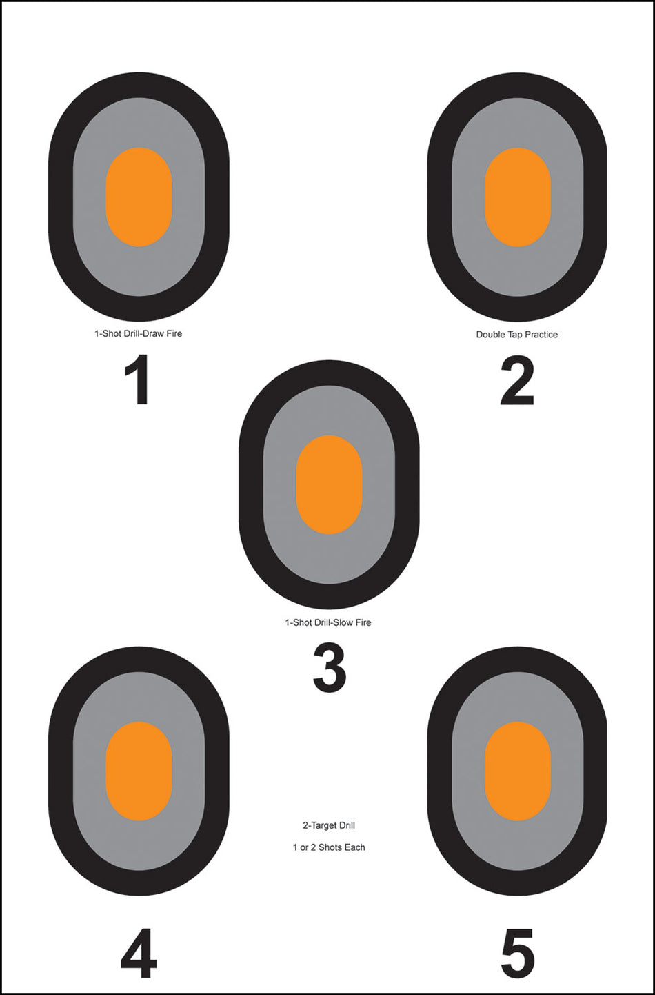 Action Target 530OC100 Bullseye Bullseye Paper 23" x 35" Multi-Color 100 Per Box