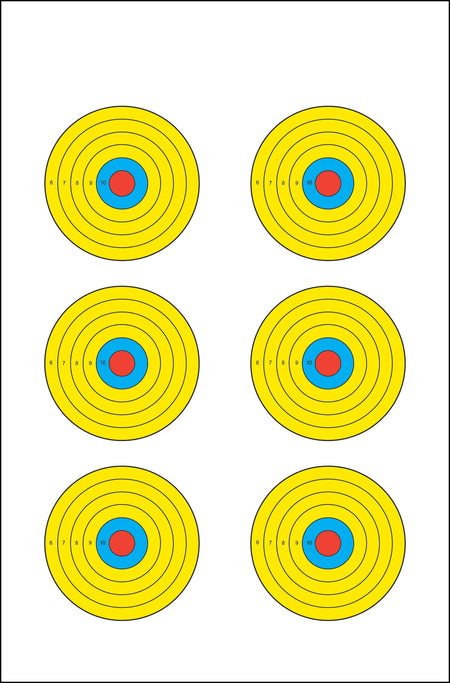 Action Target PRBE6100 High Visibility Bullseye Paper 17.50" x 23" Multi-Color 100 Per Box