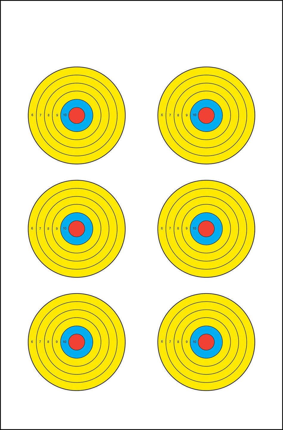 Action Target PRBE6100 High Visibility Bullseye Paper 17.50" x 23" Multi-Color 100 Per Box