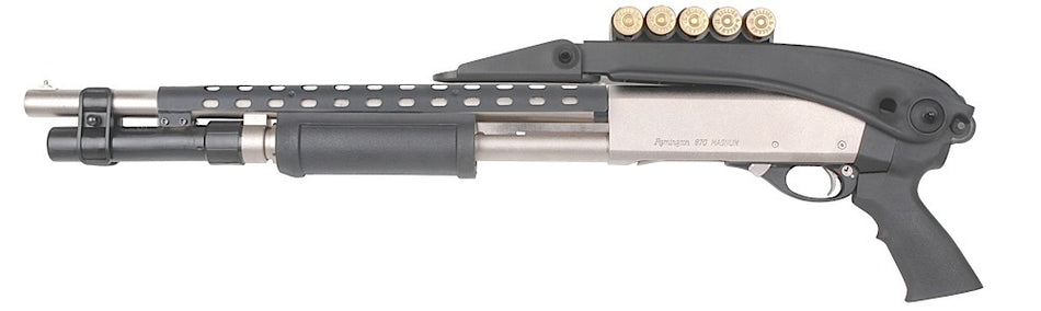 Advanced Technology TFS0600 Shotforce Shotgun Stock Top Folding Black Synthetic for Moss 12/20 GA, Rem 870 12 GA, Win 12/20 GA
