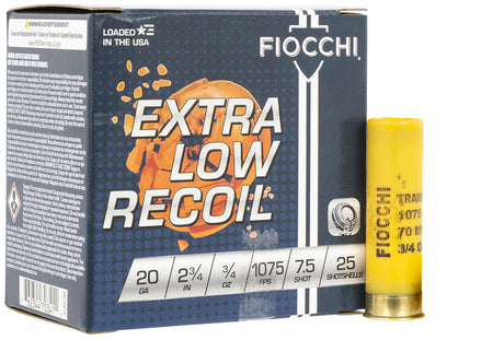 Fiocchi Exacta Target Low Recoil Trainer 20 Gauge 2.75'' 3/4 oz #7.5 Shot
