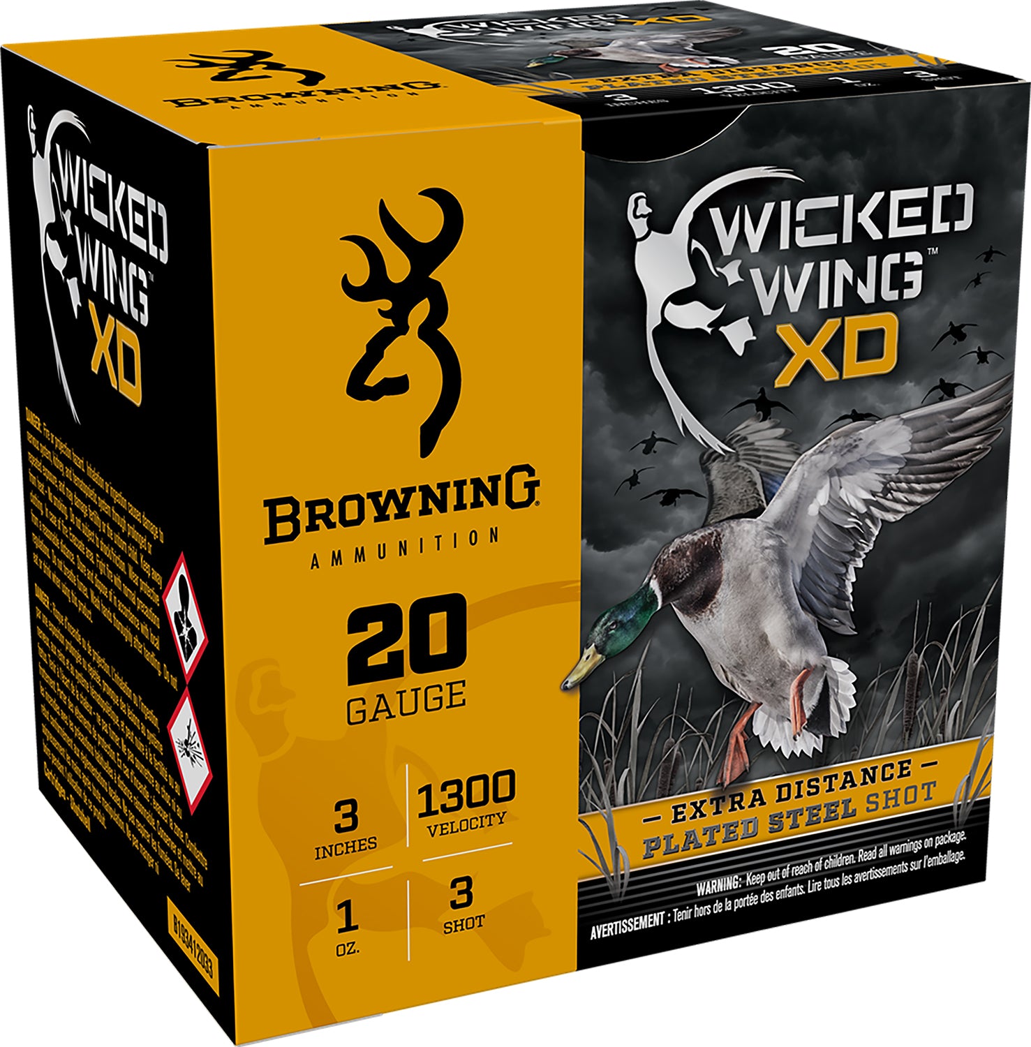 Browning Wicked Wing XD Extra Distance 20 Gauge 3" 1 oz #3 Shot
