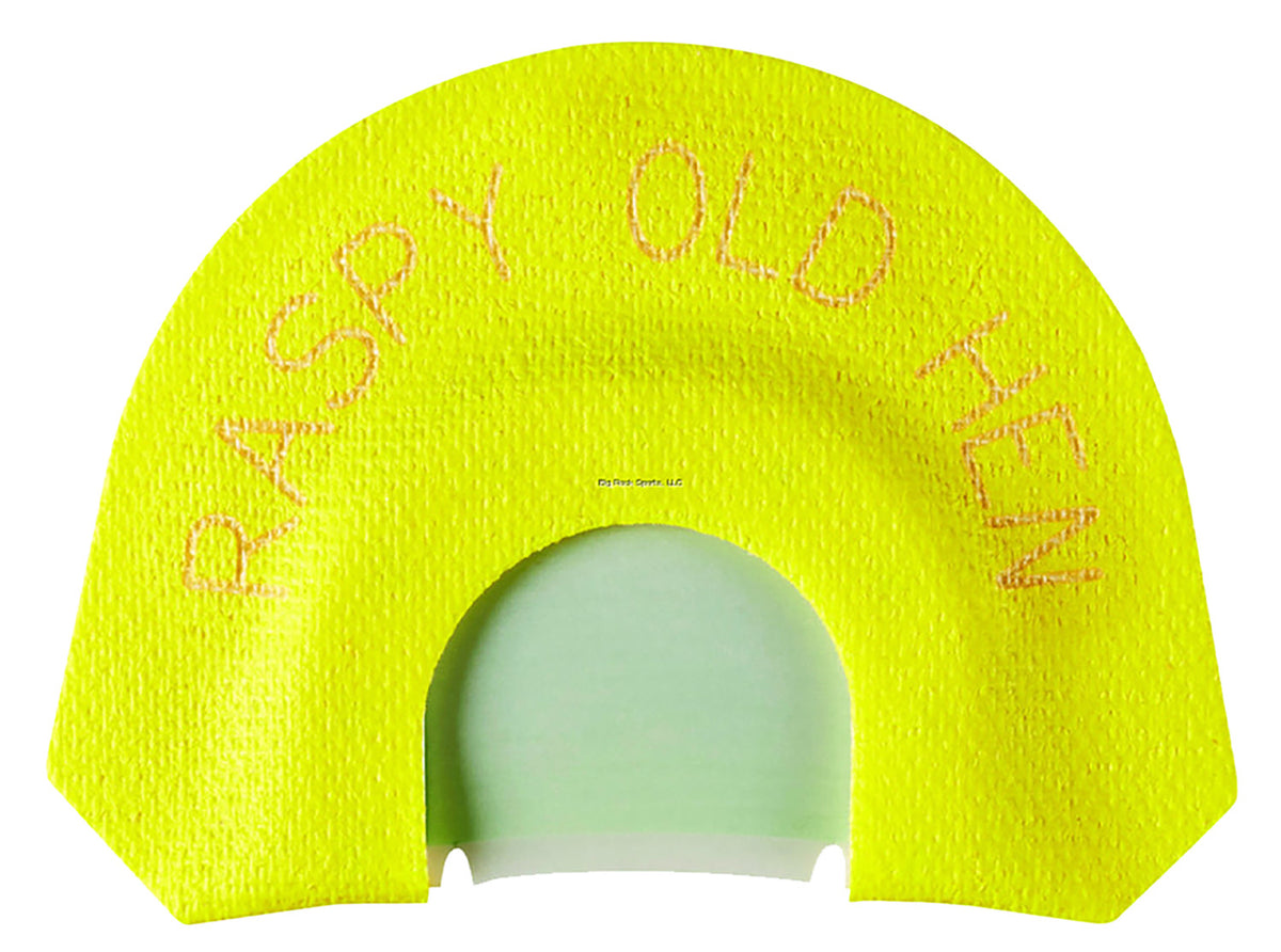HS Strut 05903 Raspy Old Hen Double Reed Attracts Turkeys Yellow Infinity Latex