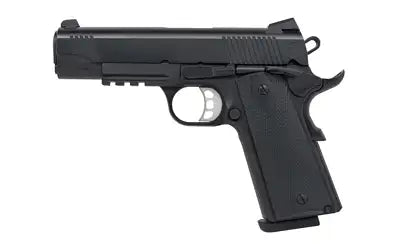 TISAS 1911 9MM 4.25" BLACK, RAIL, RUBBER, ENH, 2-9RD