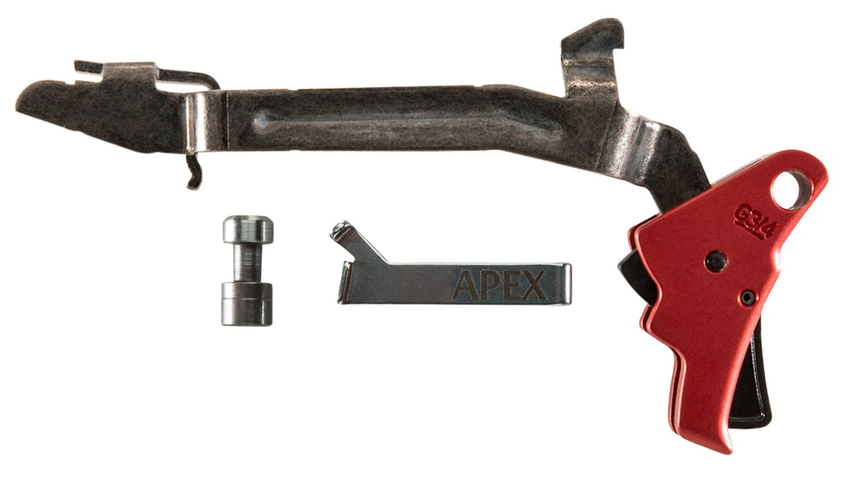 Apex Tactical 102155 Action Enhancement Red Drop-In Trigger Compatible w/Glock Gen3-4 17/17L/19/22-27/31-35