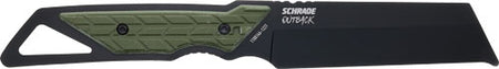 SCHRADE KNIFE OUTBACK CLEAVER FIXED 3.6" BLACK/GREEN
