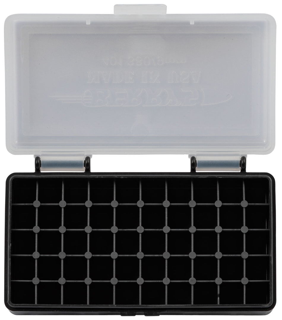 Berry's 71933 Ammo Box 9mm/380ACP Clear/Black Polypropylene 50rd
