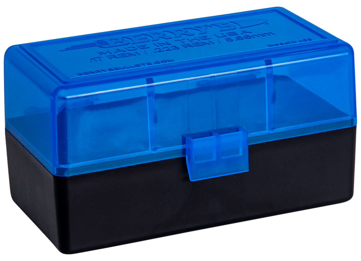 Berry's 44661 Ammo Box 223Rem/5.56NATO Blue/Black Polypropylene 50rd