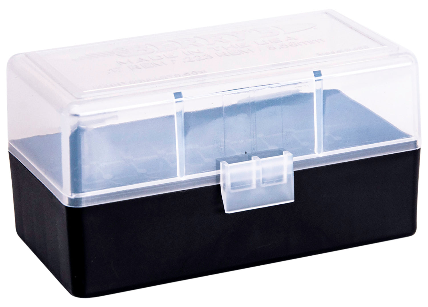 Berry's 79462 Ammo Box 223Rem/5.56NATO Clear/Black Polypropylene 50rd
