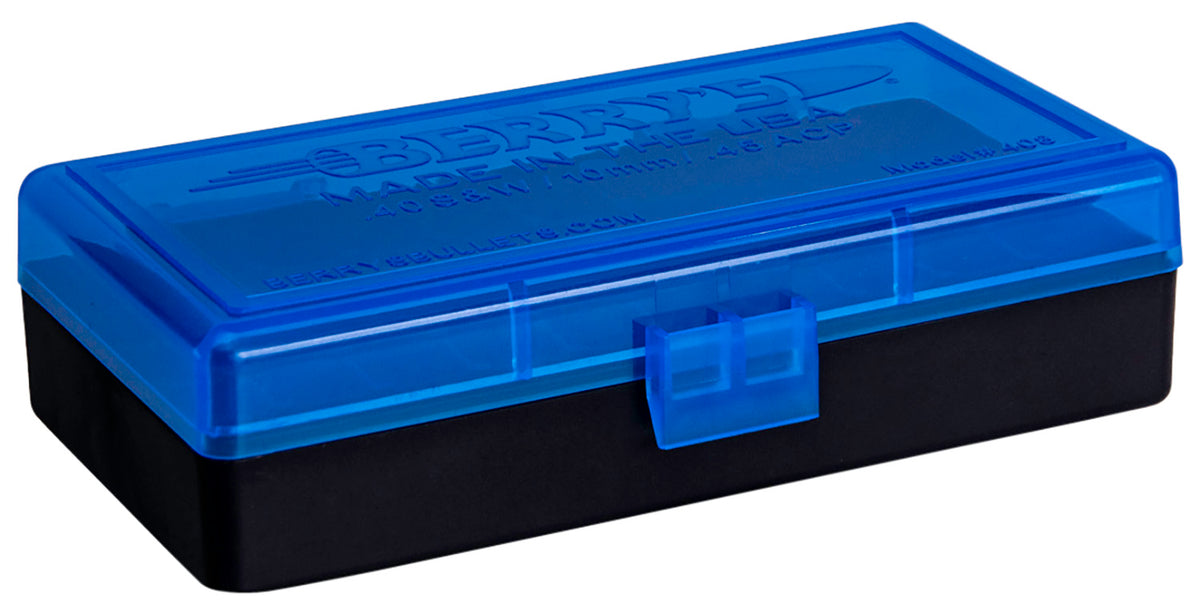 Berry's 38861 Ammo Box 40S&W/45ACP Blue/Black Polypropylene 50rd