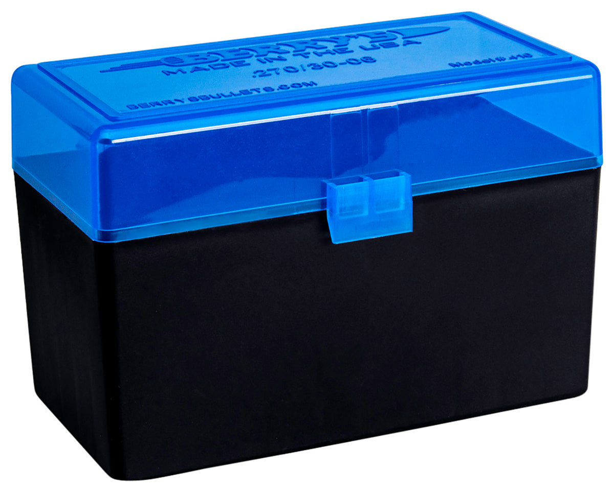 Berry's 82467 Ammo Box 243/308Win Blue/Black Polypropylene 50rd