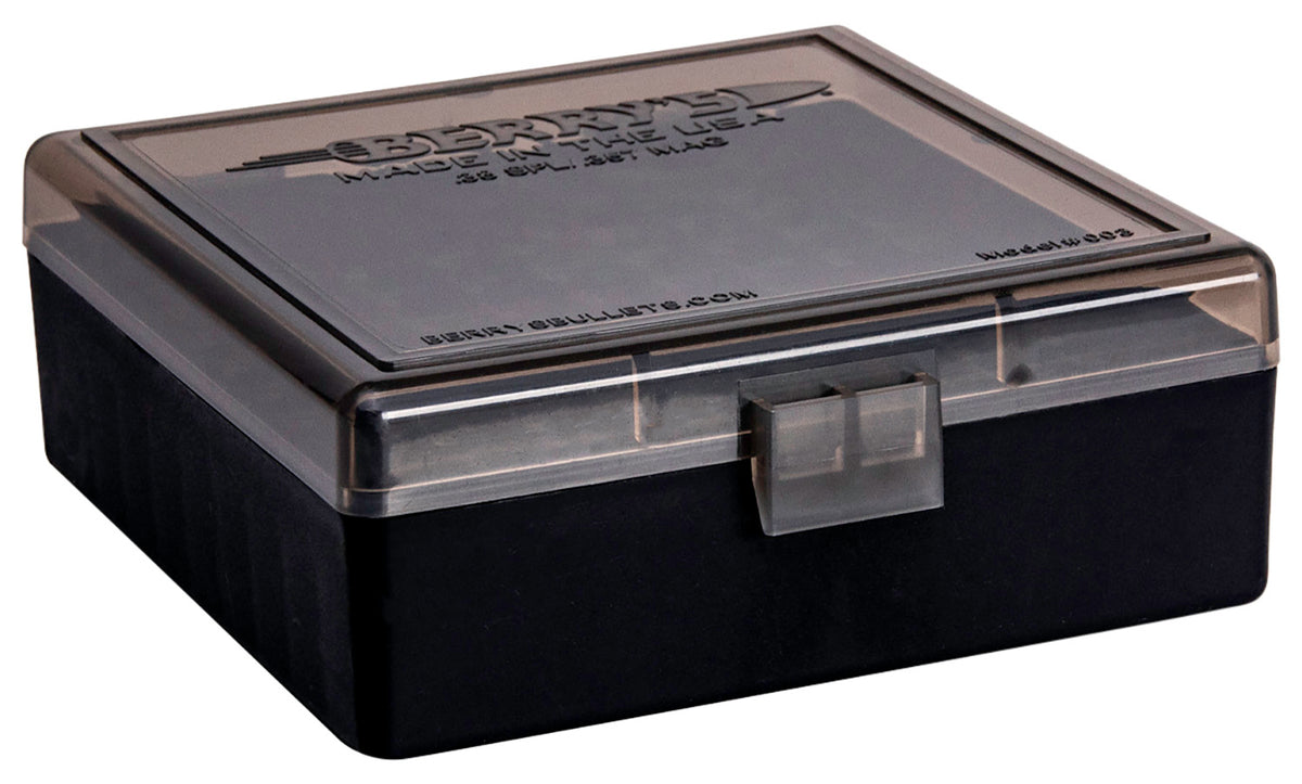 Berry's 75321 Ammo Box 38Special/357Mag Smoke/Black Polypropylene 100rd