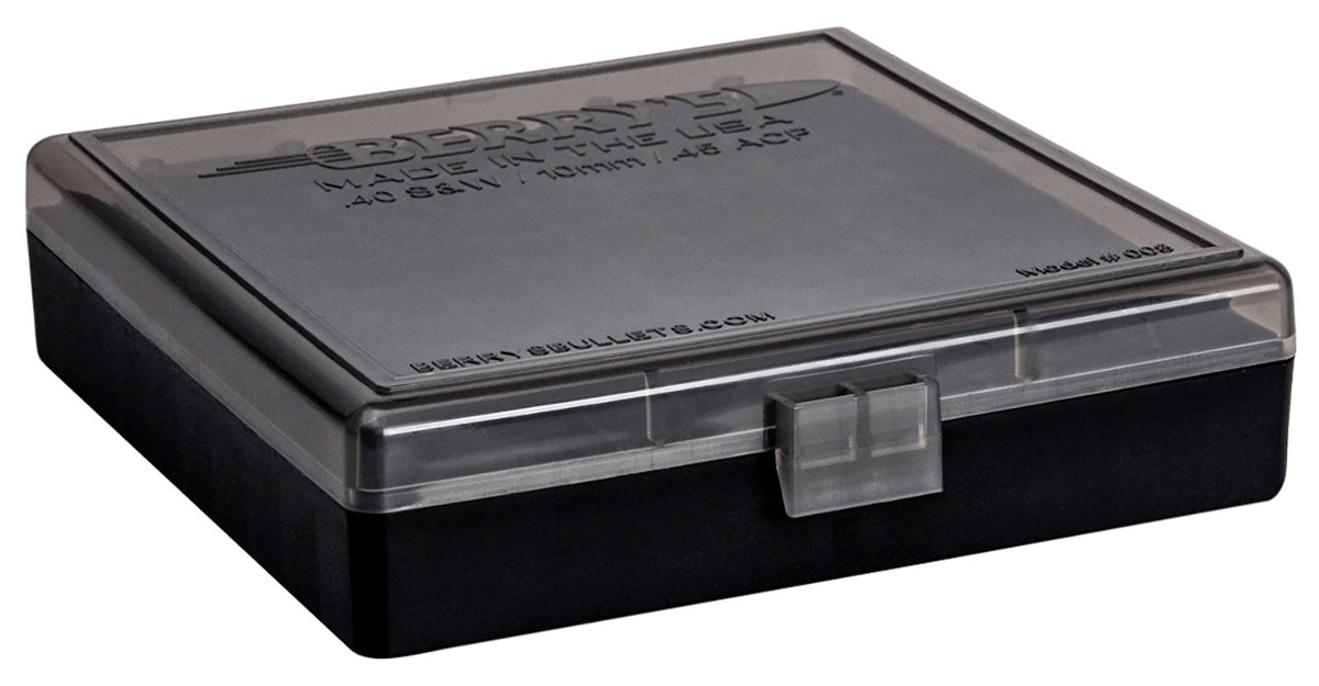 Berry's 92199 Ammo Box 40S&W/45ACP Smoke/Black Polypropylene 100rd