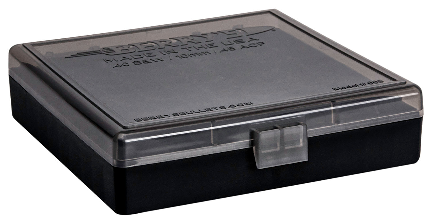 Berry's 92199 Ammo Box 40S&W/45ACP Smoke/Black Polypropylene 100rd