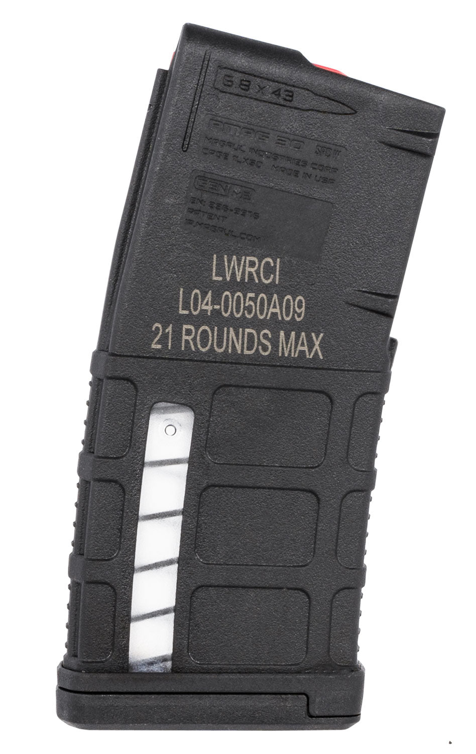 LWRC 2000123A01 PMAG Black Detachable 20rd 6.8 SPC for LWRC SIX8