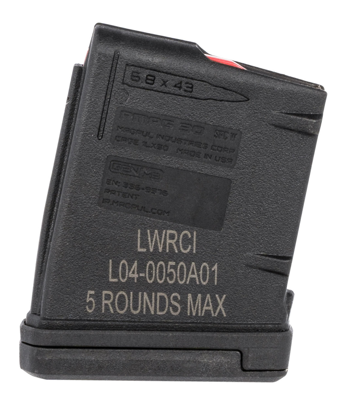 LWRC 2000123A02 PMAG Black Detachable 5rd 6.8 SPC for LWRC SIX8