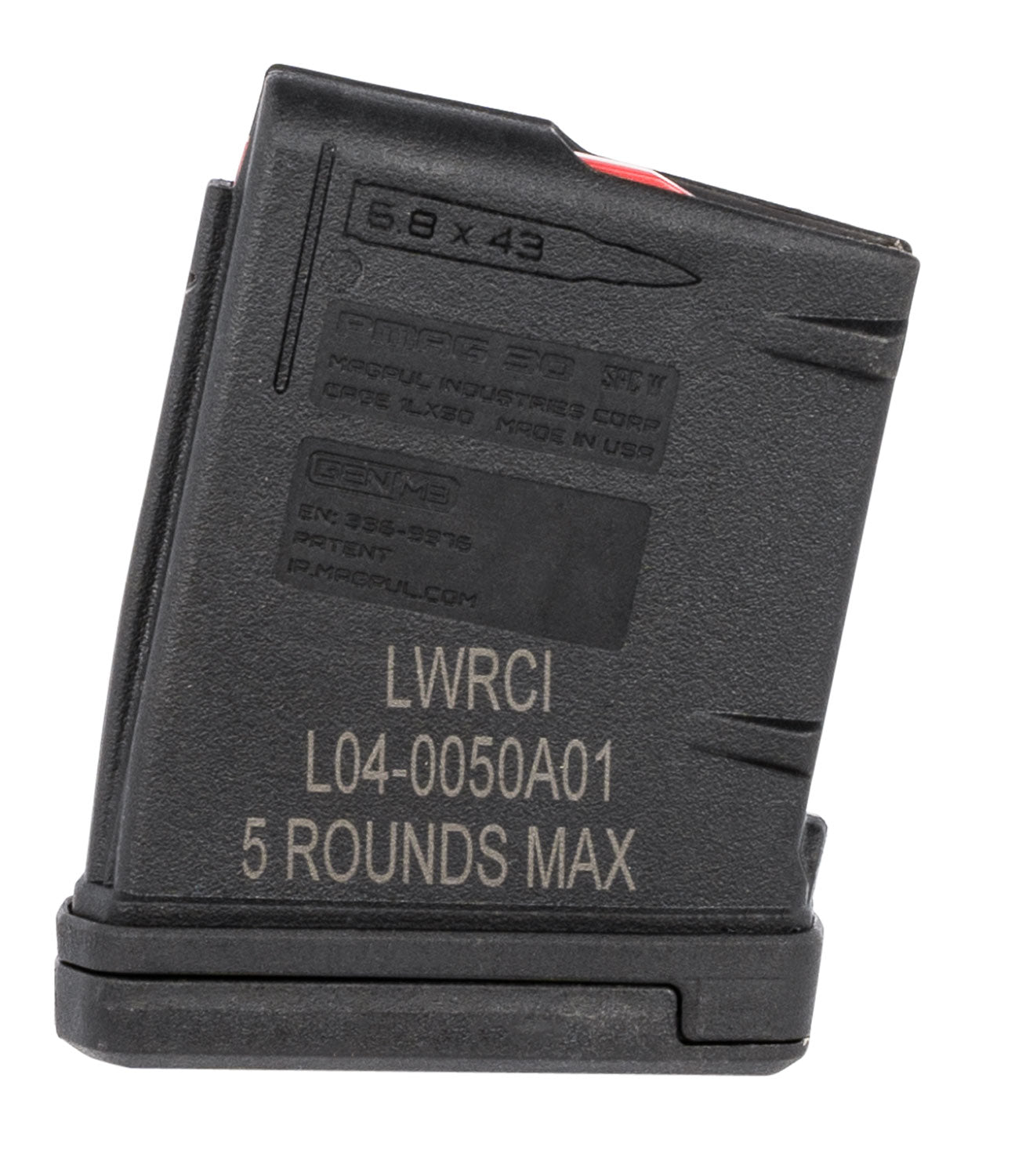 LWRC 2000123A02 PMAG Black Detachable 5rd 6.8 SPC for LWRC SIX8