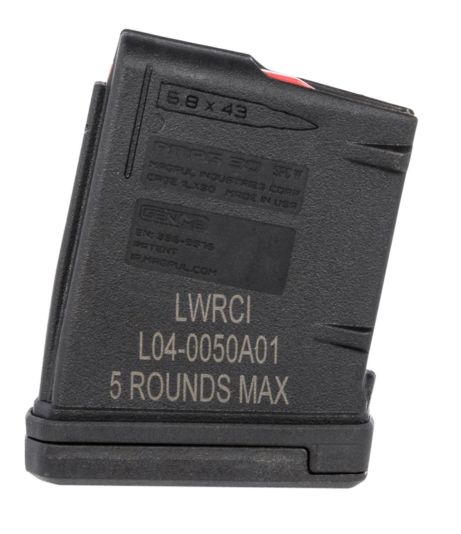 LWRC 2000123A02 PMAG Black Detachable 5rd 6.8 SPC for LWRC SIX8