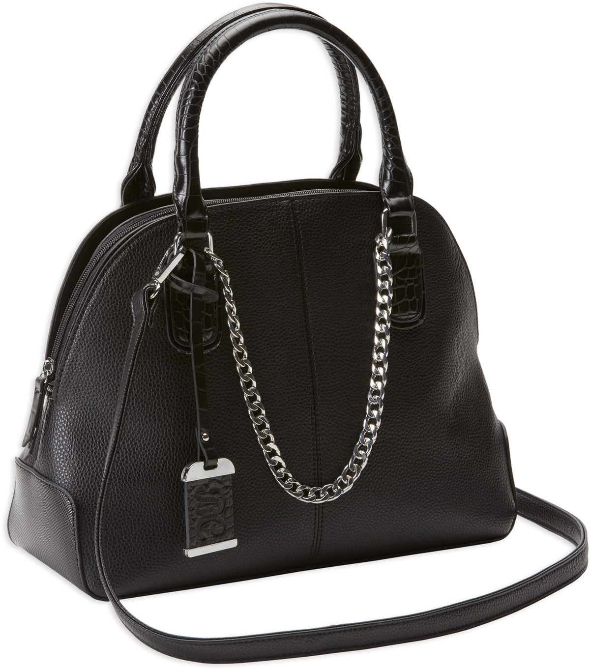 Bulldog BDP021 Satchel Purse w/Holster Black Leather Most Sm Pistols & Revolvers Ambidextrous Hand