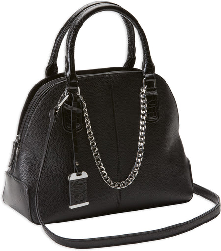 Bulldog BDP021 Satchel Purse w/Holster Black Leather Most Sm Pistols & Revolvers Ambidextrous Hand