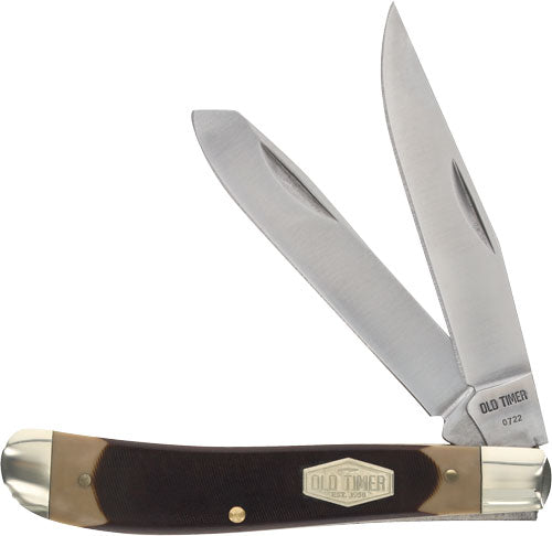 OLD TIMER KNIFE GUNSTOCK TRPPR 2-BLADE 3.1" S/S DELRIN